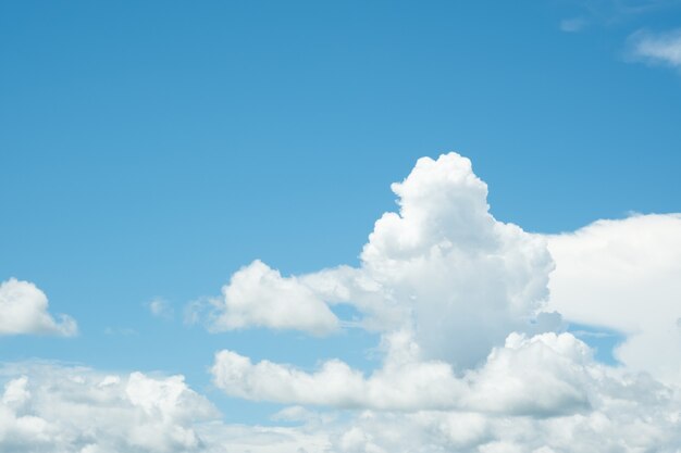 Many small clouds in blue sky.Summer cloudy.White clouds floating in the sky.