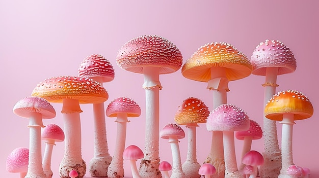 Many small mushrooms that are sitting on a table