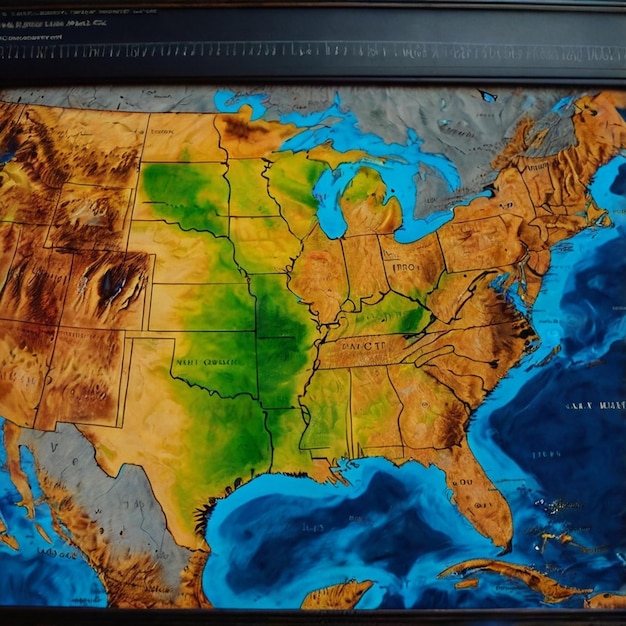 Photo map of america