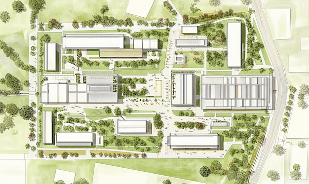 Photo a map of the campus of the campus