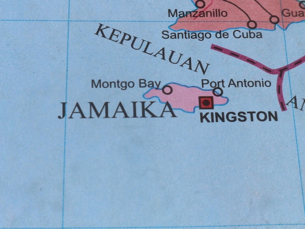 Photo map of the country of jamaica and our surrounding cities