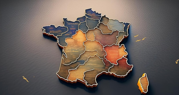 Photo map of france