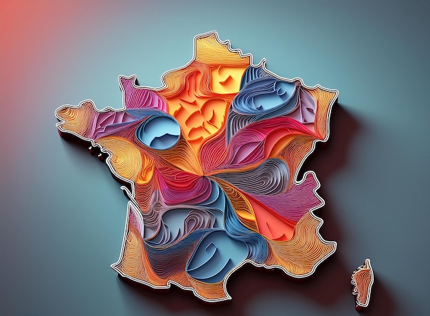 Photo map of france