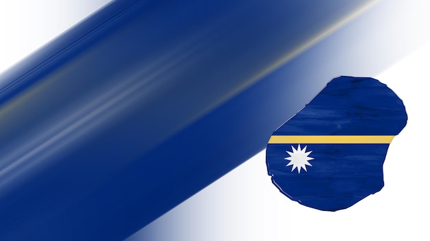 Map of Nauru, flag map, National colors background