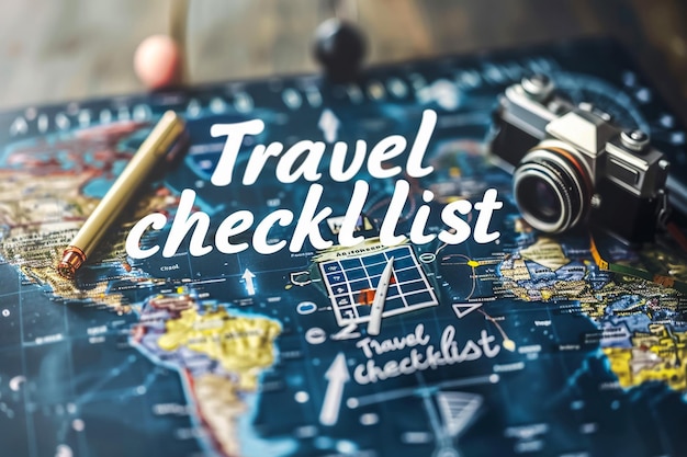 a map that says travel check on it