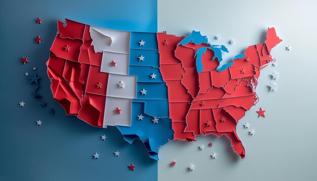 a map of the united states with the words state of america on the side