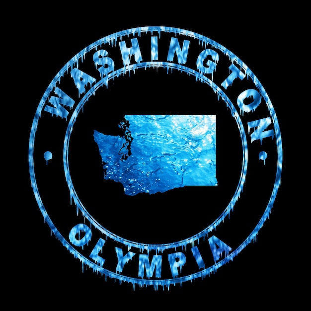 Map of Washington Water concept