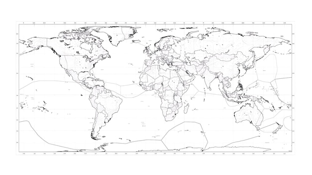 Photo a map of the world with the map of the world