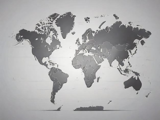 a map of the world with the words world on it