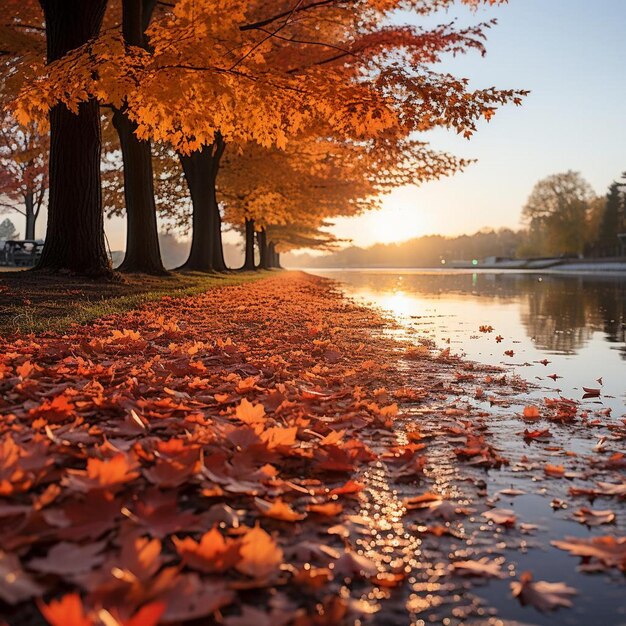 Maple Dreamscape Serenity Autumn Landscape Photo