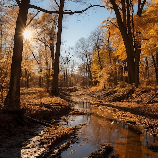 Maple Grove Glory Autumn Landscape Photo