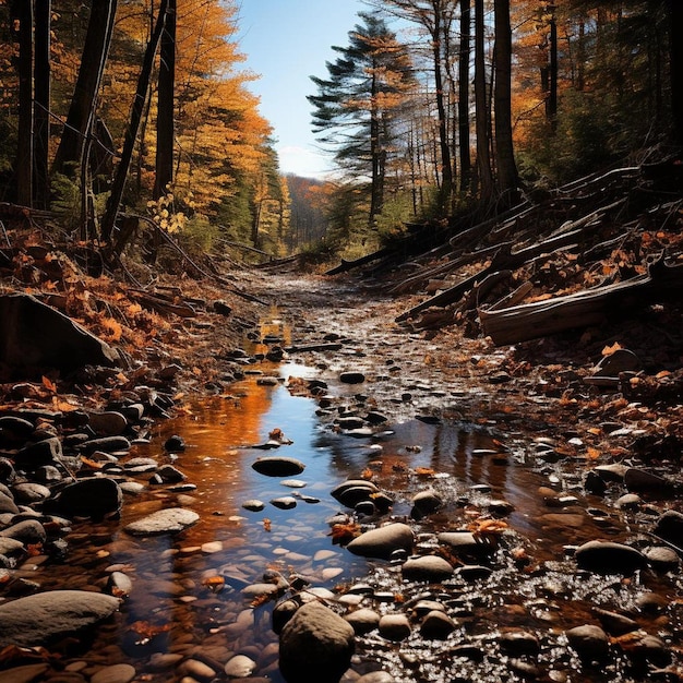 Maple Meadows Magic Autumn Landscape Photo