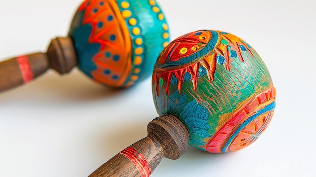 maracas musical instrument with light background