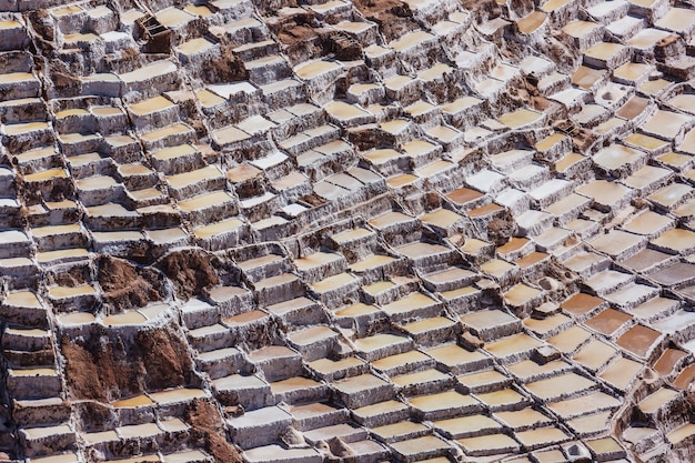 Maras salt ponds located at the Urubamba, Peru