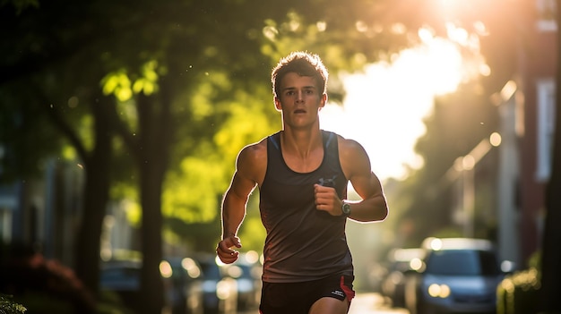 Marathon Training Runner in Action