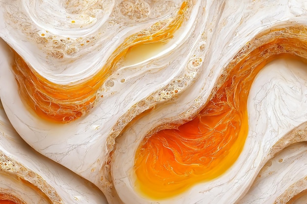 Marble and amber abstract background 3D illustration