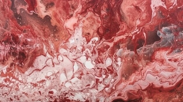 Photo marble background digital art marbling texture ruby colors ai generated image