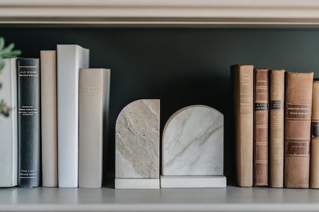 Photo marble bookends for classic literature