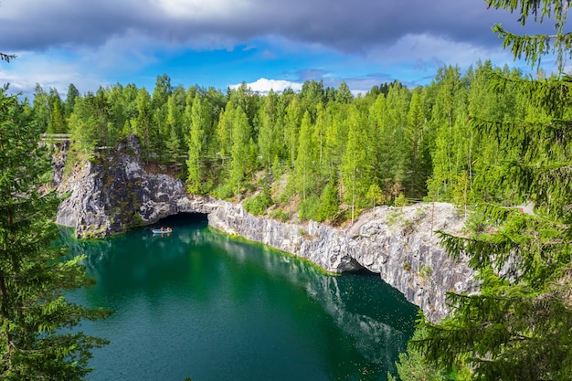 Marble canyon in Ruskeala Natural mountain park