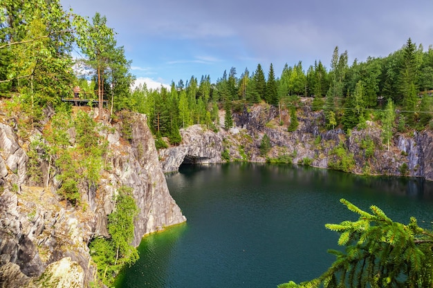 Marble canyon in Ruskeala Natural mountain park