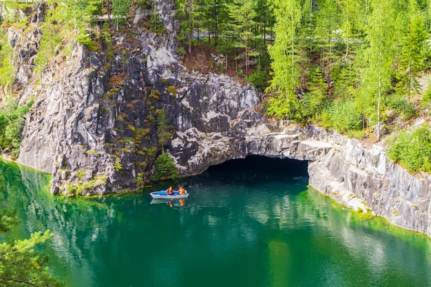 Marble canyon in Ruskeala Natural mountain park