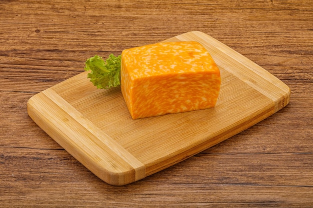 Marble cheese brick over board