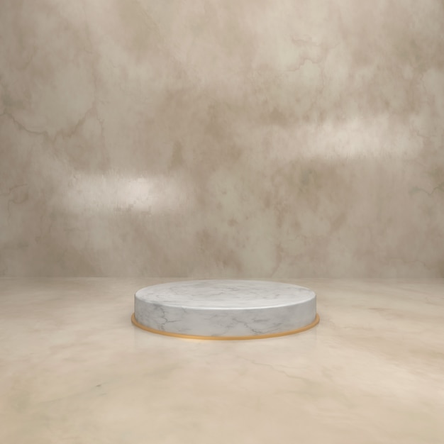 marble circle stage for product showcase 