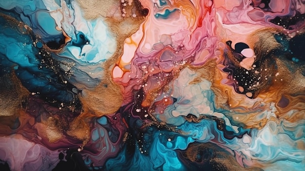 Marble colorful background Generative AI