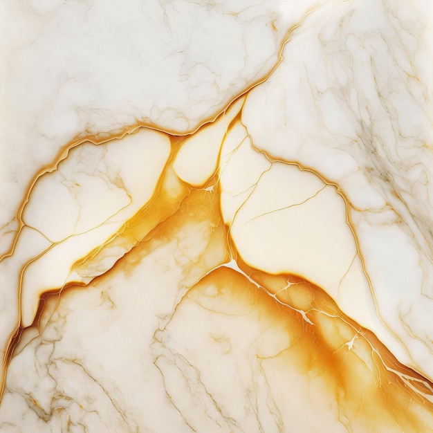 Marble drawing with white and gold paints Generative AI