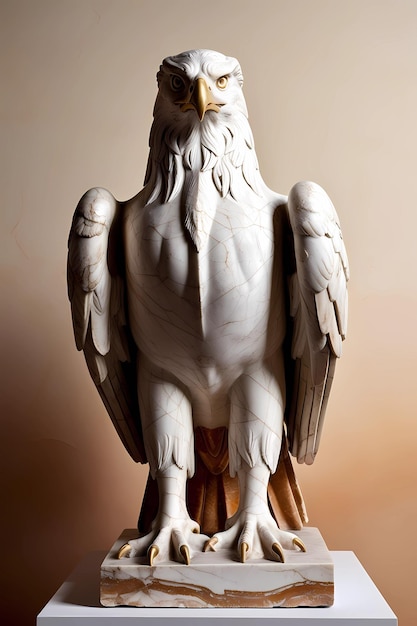 Marble Eagle Majestic Statue