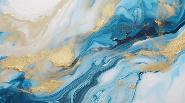 Marble ink abstract art from exquisite original painting Generative AI