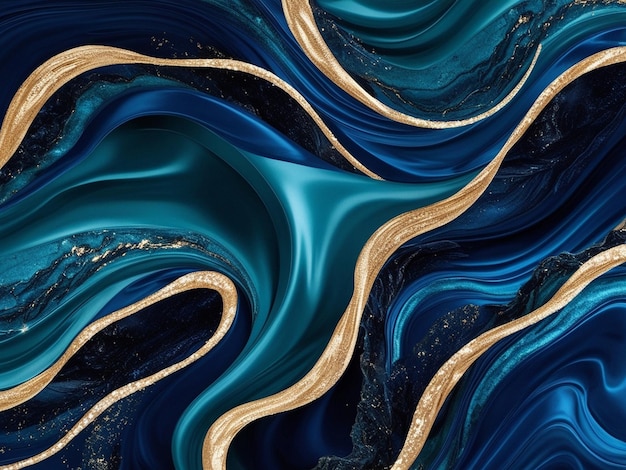 Marble ink abstract art from meticulous Elegant Ocean Wave Inspired Texture