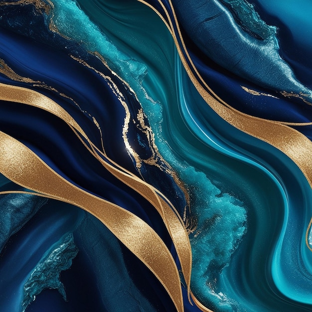 Marble ink abstract art from meticulous Elegant Ocean Wave Inspired Texture