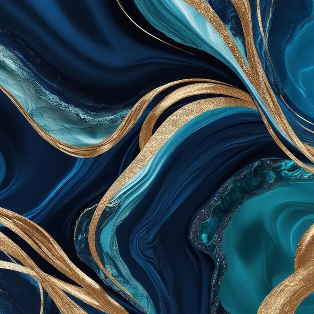 Marble ink abstract art from meticulous Elegant Ocean Wave Inspired Texture