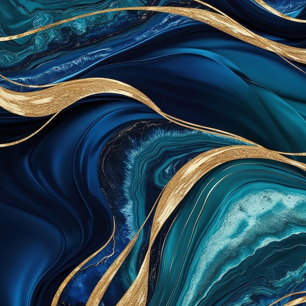 Marble ink abstract art from meticulous Elegant Ocean Wave Inspired Texture