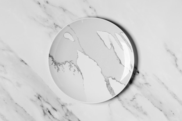 Marble plate on marble background