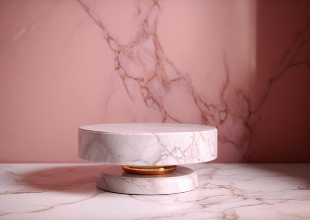 Marble podium for products Background for perfume jewellery and cosmetic products