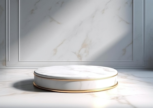 Marble podium for products Background for perfume jewellery and cosmetic products