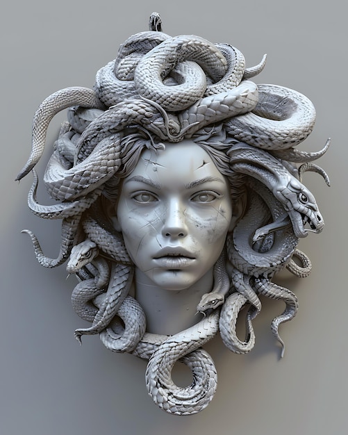 marble statue of the medusa