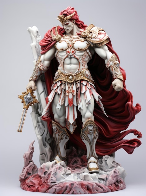 Marble statue of a white male warrior