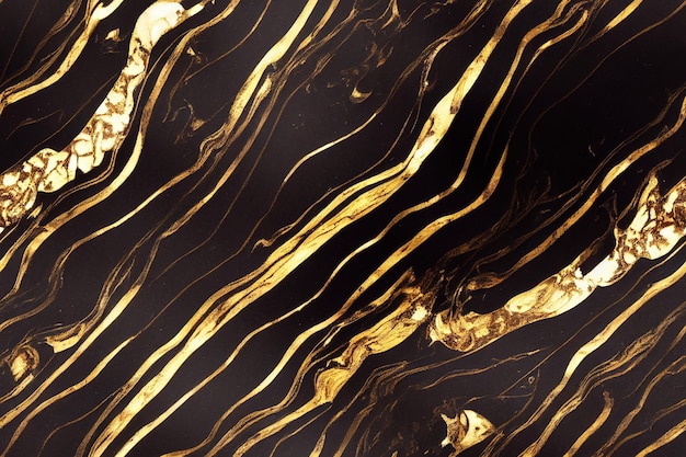 Marble texture background seamless gold and black pattern