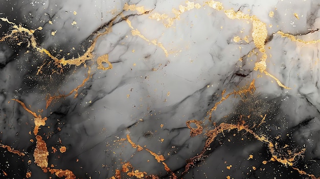 Marble texture background with gold veins