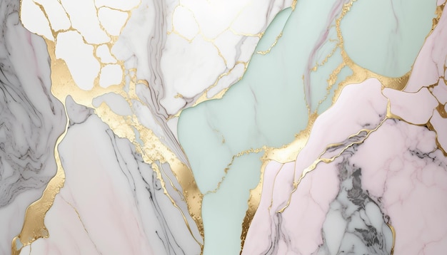 Marble Texture in Soft Pastel Colors with Gold