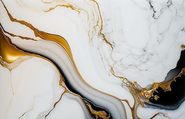 Marble wallpaper that is black and gold