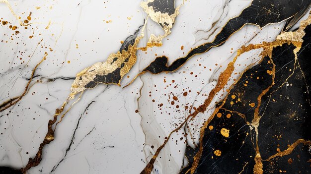 a marble with gold and black and white marble