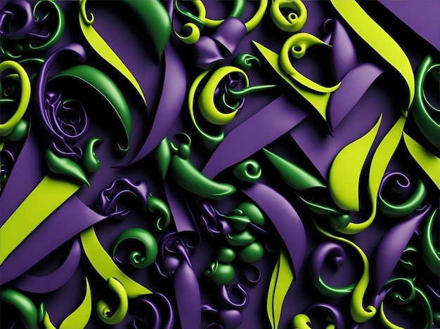 Mardi gras colors background wallpaper in yellowvioletgreen colors Ai Generated