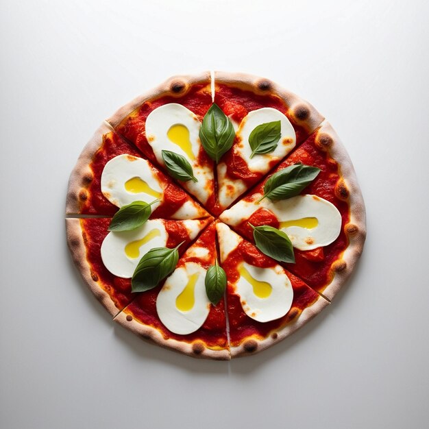 Photo margherita masterpiece a symphony of fresh tomatoes mozzarella and basil