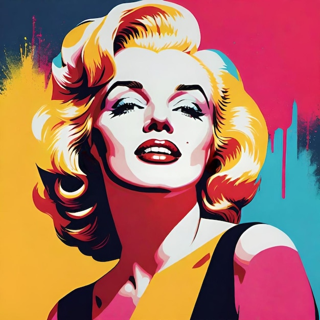 Photo marilyn monroe pop art style portrait