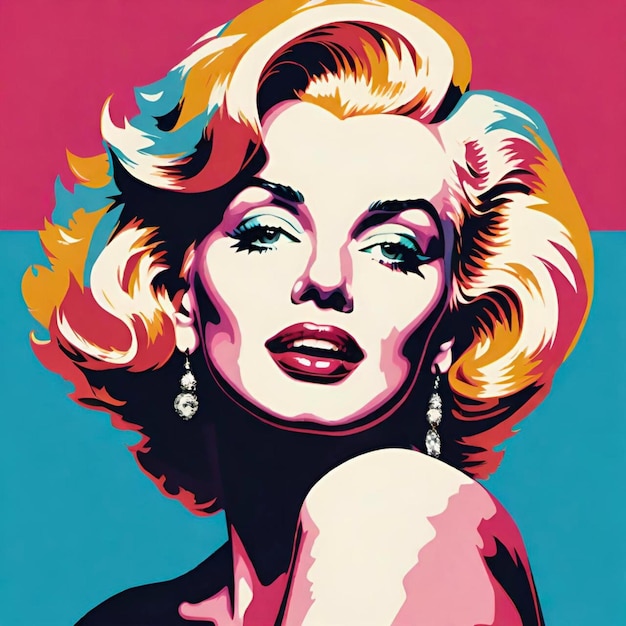 Marilyn Monroe portrait Pop Art style