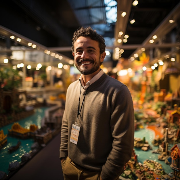 A Marina Finance Bro at a Indoor Mini Golf Course